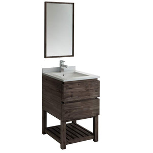Fresca FVN3124ACA-FS Fresca Formosa 24" Floor Standing Modern Bathroom Vanity w/ Open Bottom & Mirror