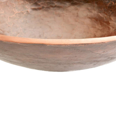 Premier Copper Products PV16RDB 16-Inch Round Hand Forged Old World Copper Vessel Sink, Oil Rubbed Bronze