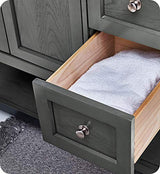 Fresca FCB2360VG-D Fresca Manchester Regal 60" Gray Wood Veneer Traditional Double Sink Bathroom Cabinet