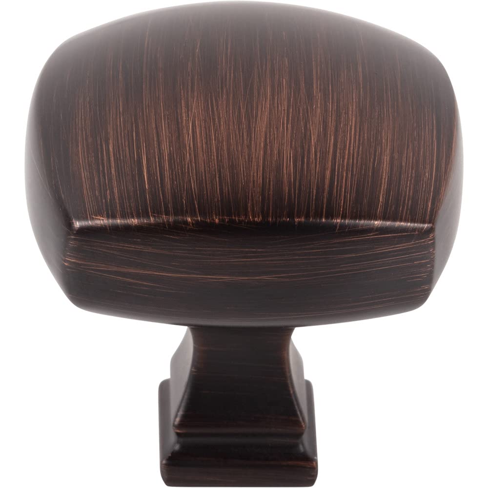 Jeffrey Alexander 278L-DBAC 1-3/8" Overall Length Brushed Oil Rubbed Bronze Square Audrey Cabinet Knob