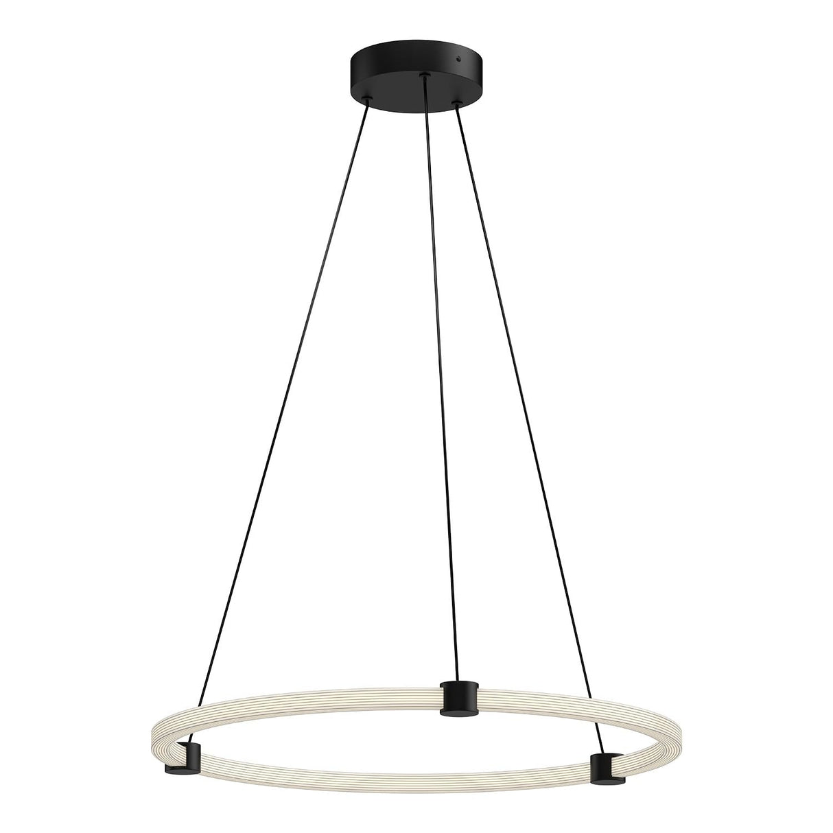 Kuzco PD24724-BK BRUNI 24" PENDANT TEXTURED BLACK 120" WIRE 120V TRIAC/ELV LED 3000K 90CRI 31W