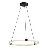 Kuzco PD24724-BK BRUNI 24" PENDANT TEXTURED BLACK 120" WIRE 120V TRIAC/ELV LED 3000K 90CRI 31W