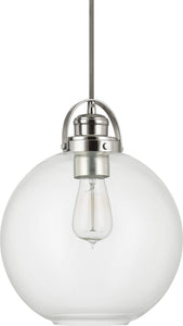 Capital Lighting 4641PN-136 Dean 1 Light Pendant Polished Nickel
