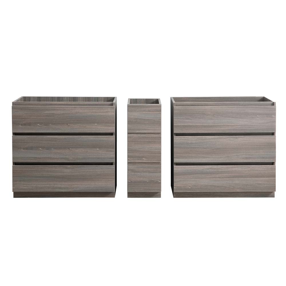 Fresca FCB93-361236RW-D Fresca Lazzaro 84" Rosewood Free Standing Double Sink Modern Bathroom Cabinet