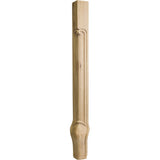 Hardware Resources CL-2MP 2-3/4" W x 2-3/4" D x 35-1/4" H Maple Queen Anne Corner Leg