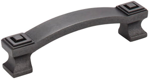 Jeffrey Alexander 585-96DACM 96 mm Center-to-Center Gun Metal Square Delmar Cabinet Pull