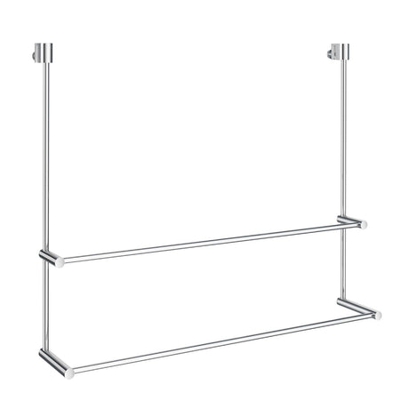 Smedbo Sideline Double Towel Rail for Glass Shower Panel in Polished Chrome