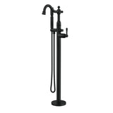 Gerber D300557BST Satin Black Traditional Floor Mount Tub Filler Trim Kit With HANDSH...
