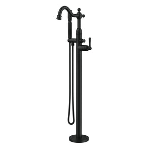 Gerber D300557BST Satin Black Traditional Floor Mount Tub Filler Trim Kit With HANDSH...