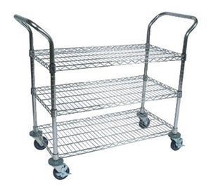 John Boos CWC-1836-3 Wire Business Cart, Chrome, 36
