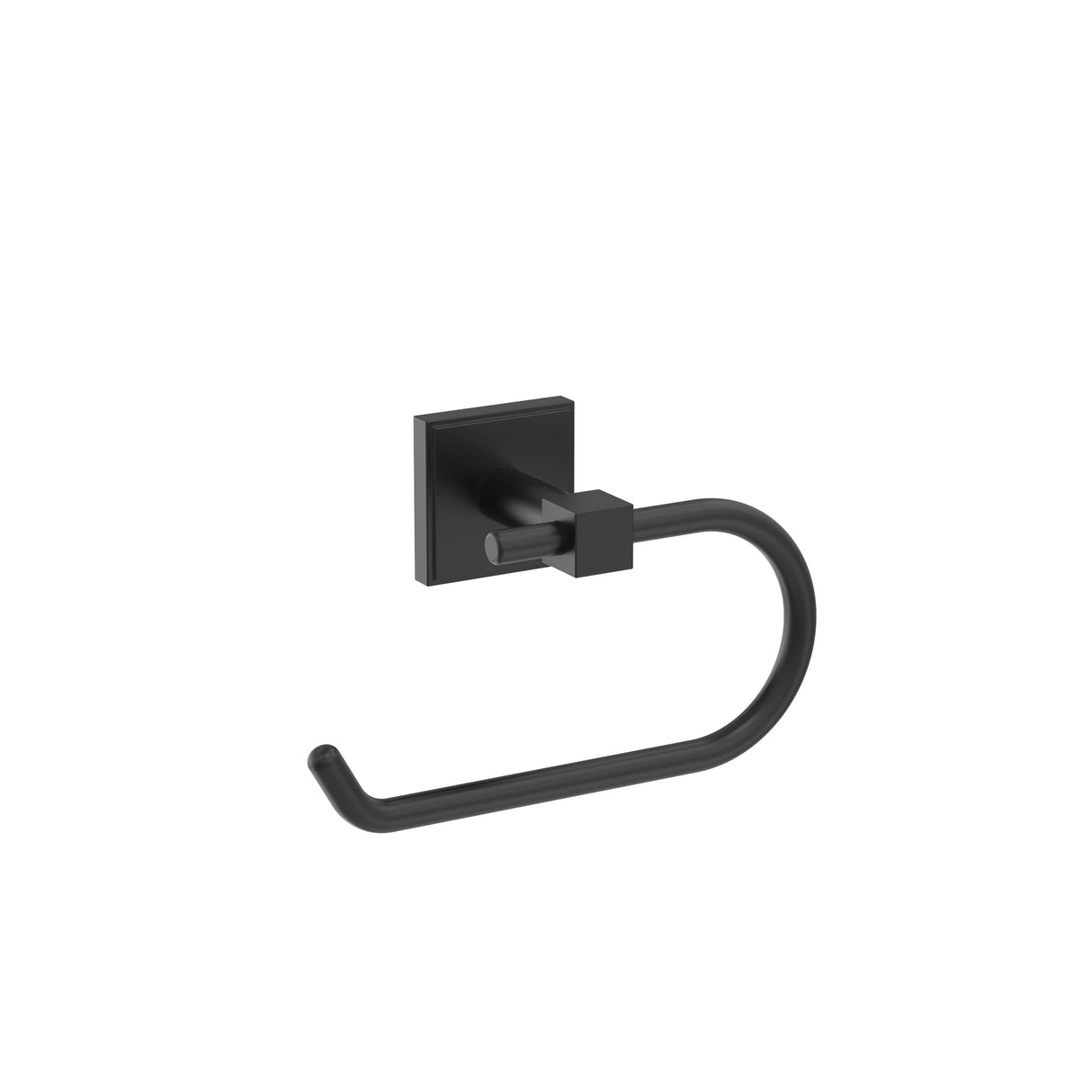 Amerock BH36071MB Matte Black Single Post Toilet Paper Holder 7-1/16 in. (179 mm) Length Toilet Tissue Holder Appoint Bath Tissue Holder Bathroom Hardware Bath Accessories