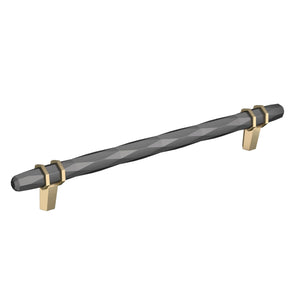 Amerock Cabinet Pull Black Chrome/Golden Champagne 8 inch (203 mm) Center-to-Center London 1 Pack Drawer Pull Drawer Handle Cabinet Hardware