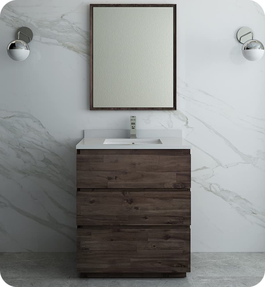 Fresca FVN3130ACA-FC Fresca Formosa 30" Floor Standing Modern Bathroom Vanity w/ Mirror