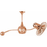 Matthews Fan B2K-CP-MTL Brisa 360° counterweight rotational ceiling fan in Polished Copper finish with metal blades.