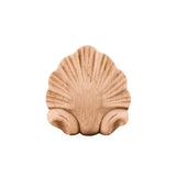 Hardware Resources APL-06-MP 2-1/2" W x 1/2" D x 2-3/4" H Maple Shell Appliqué