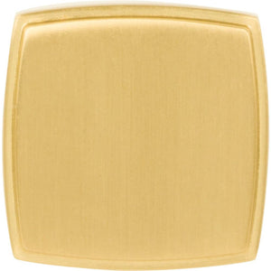 Jeffrey Alexander 141BG 1-1/4" Overall Length Brushed Gold Square Renzo Cabinet Knob