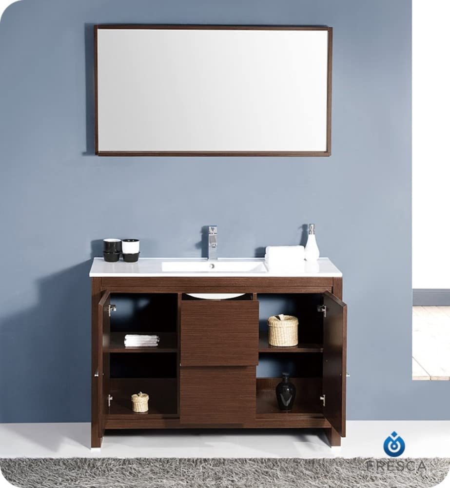 Fresca FCB8148WG Fresca Allier 48" Wenge Brown Modern Bathroom Cabinet