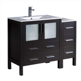 Fresca FCB62-3012ES-I Fresca Torino 42" Espresso Modern Bathroom Cabinets w/ Integrated Sink