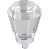 Jeffrey Alexander G150PC 1" Overall Length Polished Chrome Faceted Glass Harlow Cabinet Knob