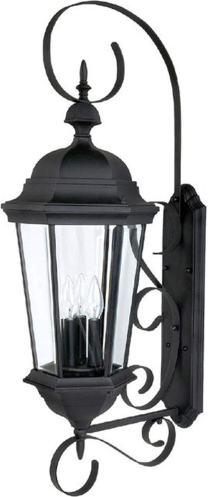 Capital Lighting 9723BK Carriage House 3 Light Outdoor Wall Lantern Black