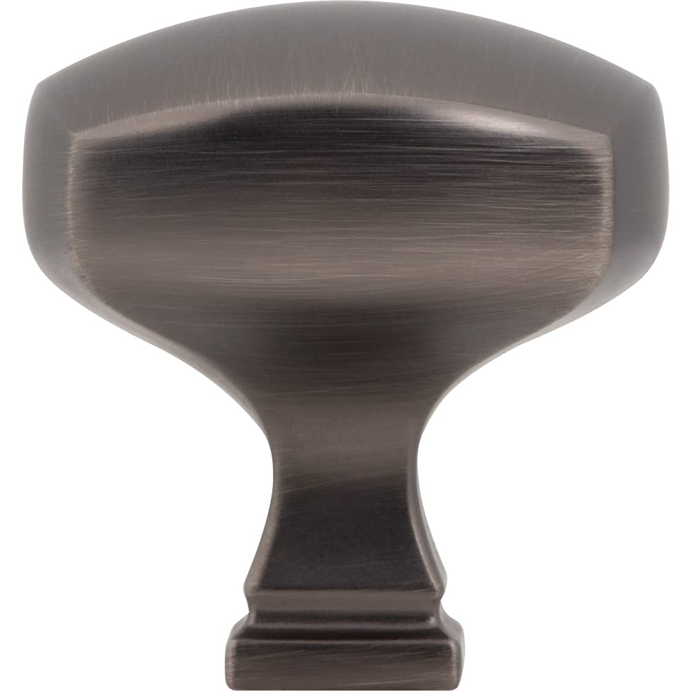 Jeffrey Alexander 278L-BNBDL 1-3/8" Overall Length Brushed Pewter Square Audrey Cabinet Knob