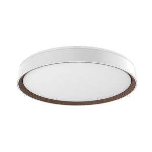 Kuzco FM43920-WH/WT ESSEX 20" FLUSH MOUNT WHITE OUTER WALNUT INNER 42W 120VAC LED 3000K 90CRI