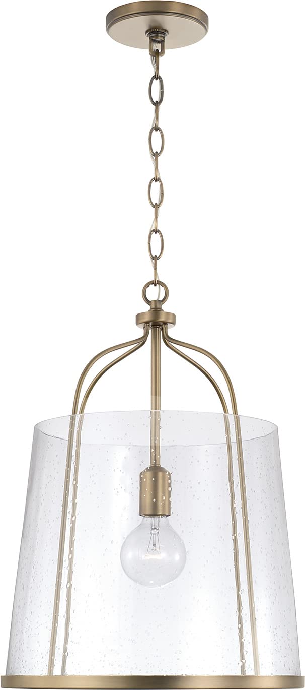 Capital Lighting 347011AD Madison 1 Light Pendant Aged Brass