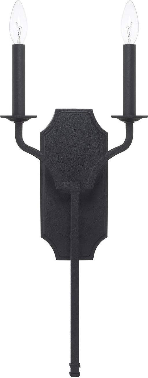 Capital Lighting 619821BI Ravenwood 2 Light Sconce Black Iron