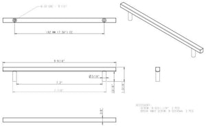 Jeffrey Alexander 845-192PC 192 mm Center-to-Center Polished Chrome Square Dominique Cabinet Bar Pull