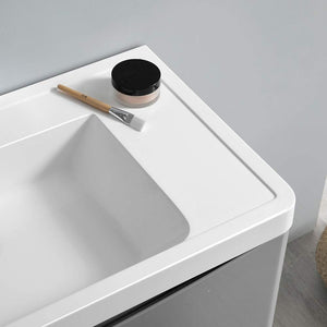 Fresca FCB9136WH-I Fresca Tuscany 36" Glossy White Free Standing Modern Bathroom Cabinet w/ Integrated Sink