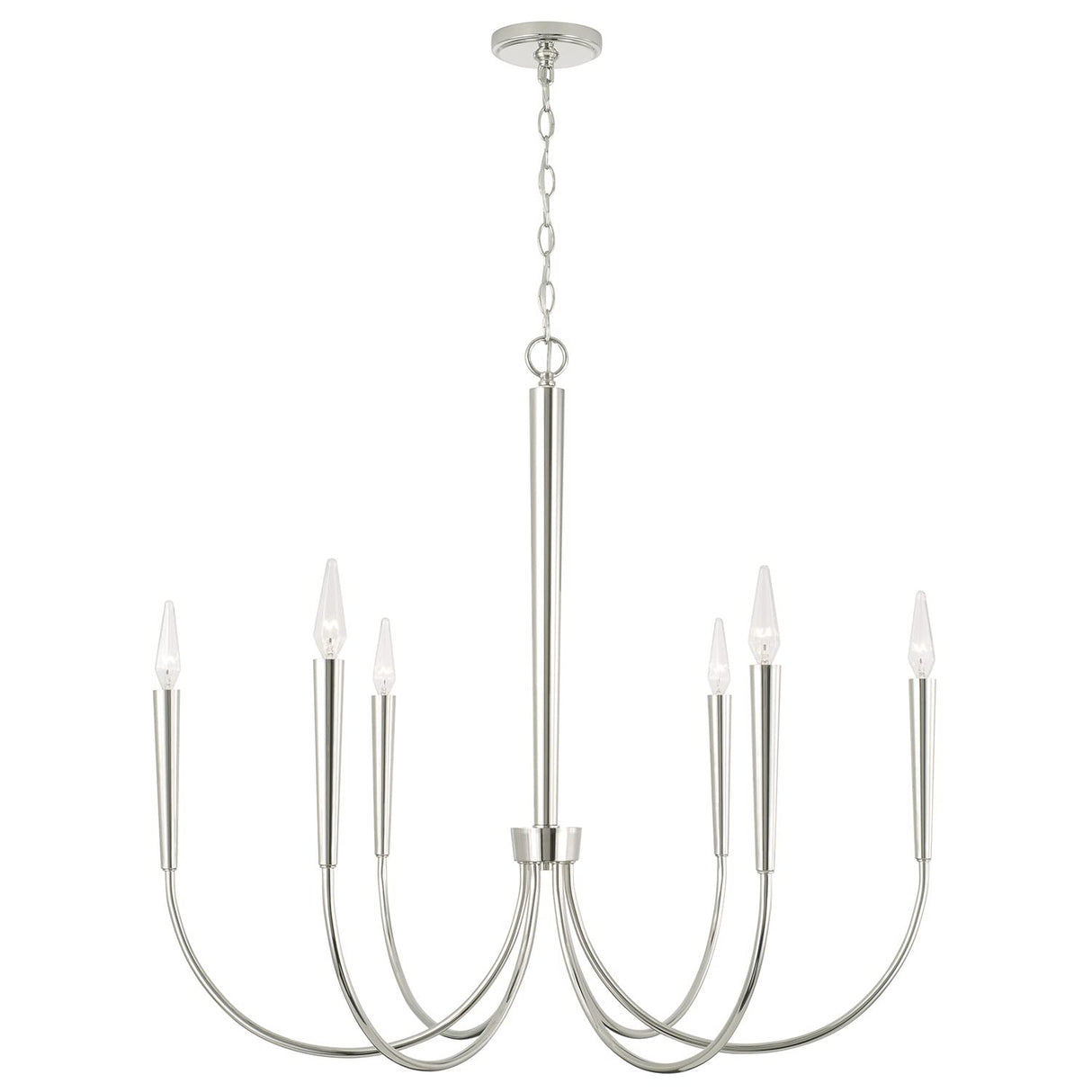 Capital Lighting 445961PN Holden 6 Light Chandelier Polished Nickel