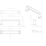 Jeffrey Alexander 171-96SBZ 96 mm Center-to-Center Satin Bronze Richard Cabinet Pull