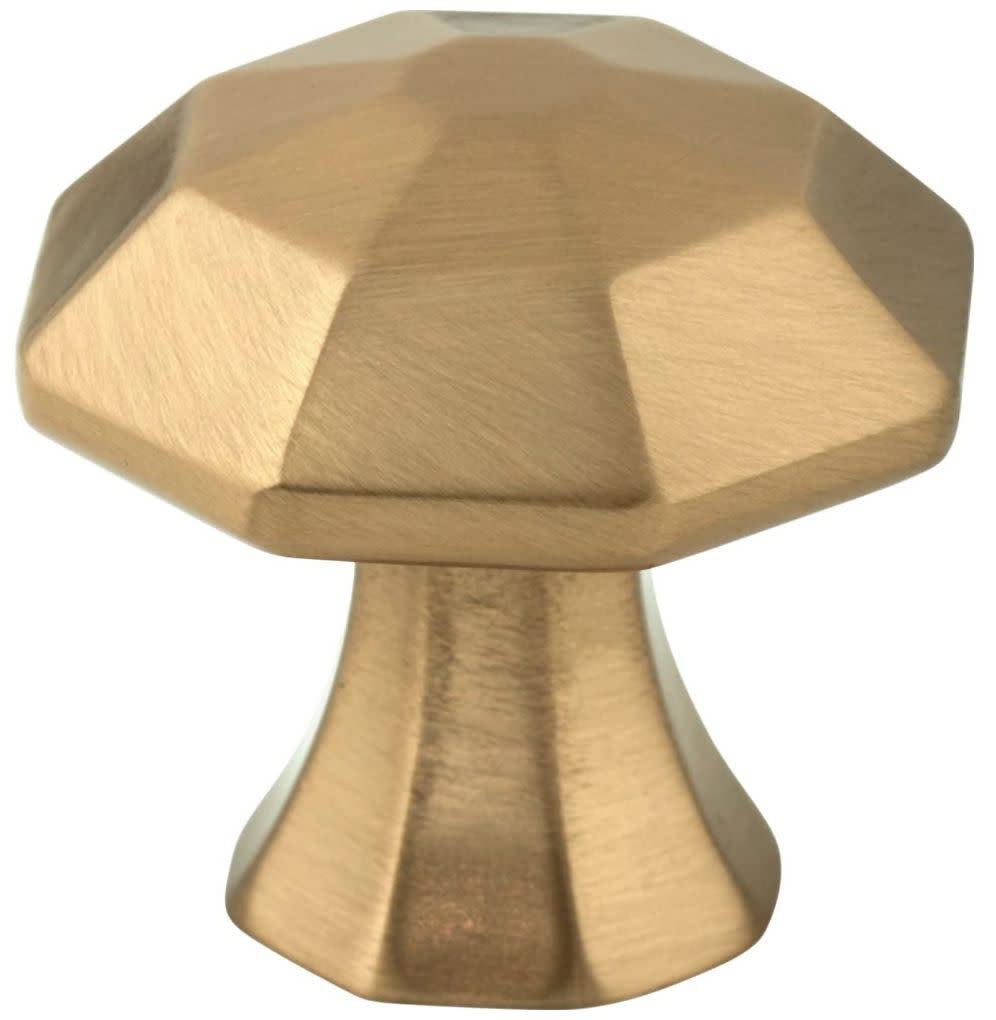 Jeffrey Alexander 678SBZ 1-1/4" Overall Length Satin Bronze Octagonal Wheeler Cabinet Knob