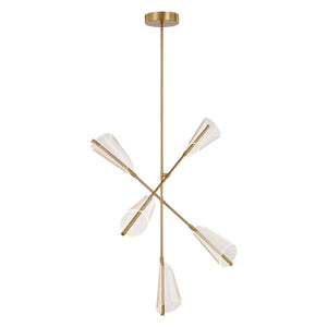 Kuzco CH62737-BG/LG MULBERRY 37" CH BRUSHED GOLD LIGHT GUIDE  67W LED 90 3000K DC LED