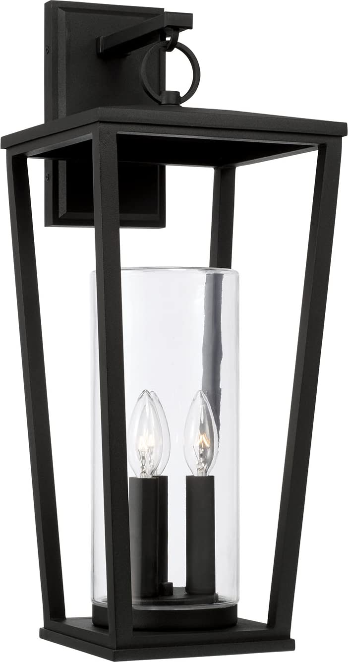 Capital Lighting 948131BK Elliott 3 Light Outdoor Wall Lantern Black