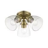 Montgomery 3 Light Semi-Flush in Antique Brass (46339-01)