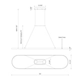 Kuzco PD19359-BK EERIE 59" PD Black 120V TRIAC/ELV LED 3000K 90CRI 88W