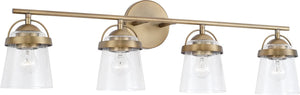 Capital Lighting 147041AD-534 Madison 4 Light Vanity Aged Brass