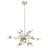 Kuzco CH50848-BG GEODE 48" CHANDELIER BRUSHED BRONZE 84W 120VAC WITH LED DRIVER 3000K 90CRI