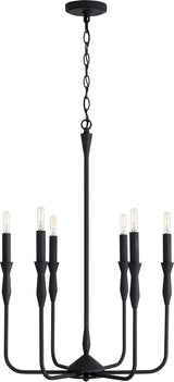 Capital Lighting 450361XK Paloma 6 Light Chandelier Textured Black