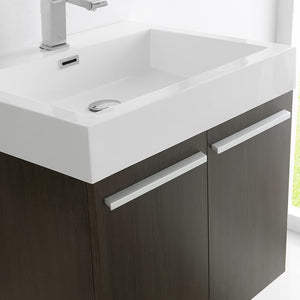 Fresca FVN8058GO Fresca Alto 23" Gray Oak Wall Hung Modern Bathroom Vanity w/ Medicine Cabinet