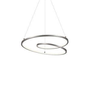 Kuzco PD11119-AS TWIST 19" PD Antique Silver 120V TRIAC/ELV LED 3000K 90CRI 28W