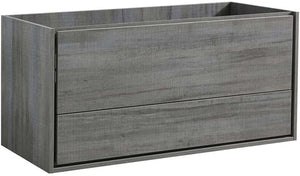 Fresca FCB9248OG-D Fresca Catania 48" Ocean Gray Wall Hung Double Sink Modern Bathroom Cabinet
