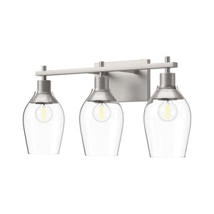 Alora VL538322AGCL KINGSLEY 22" VL AGED BRASS CLEAR GLASS 3X60W E26