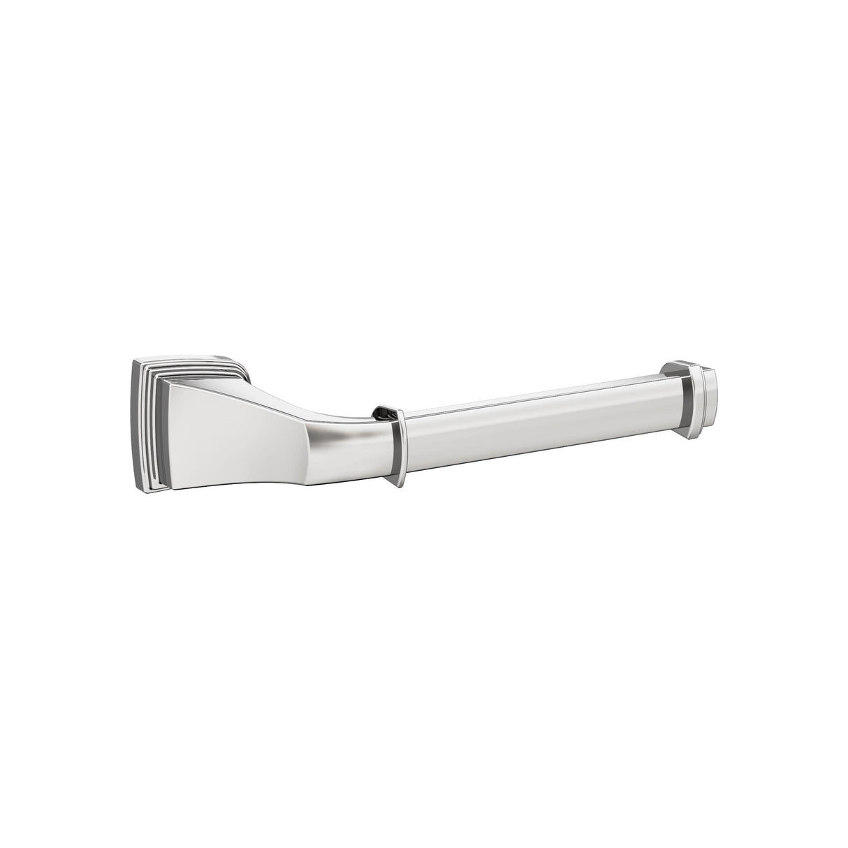 Amerock BH3603126 Chrome Single Post Toilet Paper Holder 7-7/8 in. (200 mm) Length Toilet Tissue Holder Revitalize Bath Tissue Holder Bathroom Hardware Bath Accessories