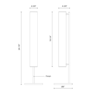 Kuzco TL70124-BK GRAMERCY 24" TL Black 120V Touch dimmer LED 3000K 90CRI 15W