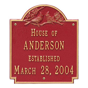 Whitehall 2206RG - Cardinal Wedding Plaque  - Standard Wall - Two Line