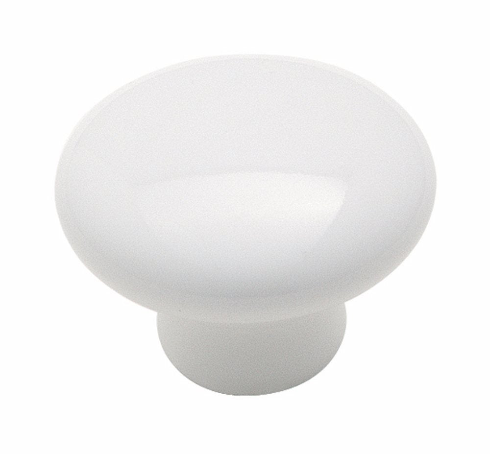 Amerock Cabinet Knob White 1-1/4 inch (32 mm) Diameter Everyday Heritage 1 Pack Drawer Knob Cabinet Hardware