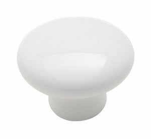 Amerock Cabinet Knob White 1-1/4 inch (32 mm) Diameter Everyday Heritage 1 Pack Drawer Knob Cabinet Hardware