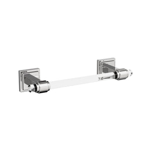 Amerock BH36065C26 Clear/Chrome Towel Bar 8 in. (203 mm) Towel Rack Glacio Bathroom Towel Holder Bathroom Hardware Bath Accessories
